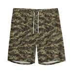 Tiger Stripe Camouflage Pattern Print Men's Sports Shorts