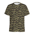 Tiger Stripe Camouflage Pattern Print Men's Athletic T-Shirt