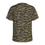 Tiger Stripe Camouflage Pattern Print Men's Sports T-Shirt