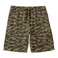 Tiger Stripe Camouflage Pattern Print Men's Swim Trunks