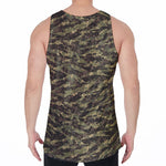 Tiger Stripe Camouflage Pattern Print Men's Velvet Tank Top