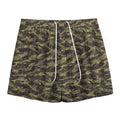 Tiger Stripe Camouflage Pattern Print Mesh Shorts
