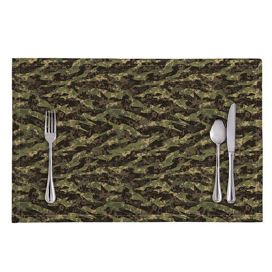 Tiger Stripe Camouflage Pattern Print Placemat
