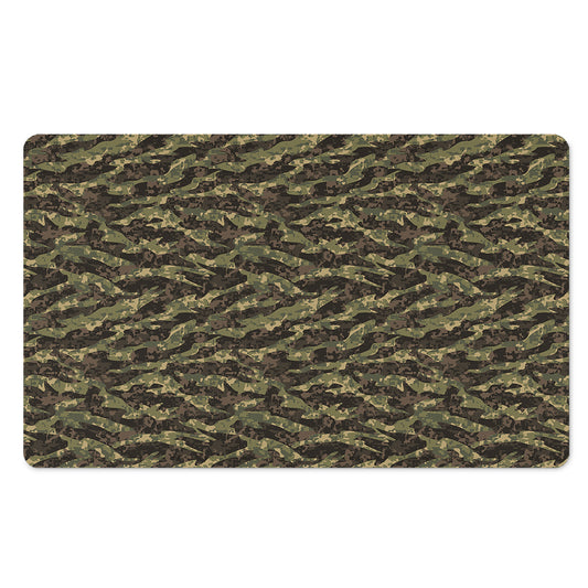 Tiger Stripe Camouflage Pattern Print Polyester Doormat