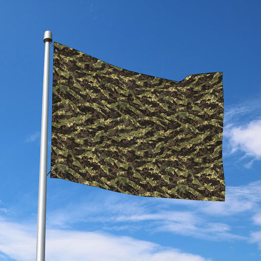Tiger Stripe Camouflage Pattern Print Polyester Flag