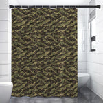 Tiger Stripe Camouflage Pattern Print Premium Shower Curtain