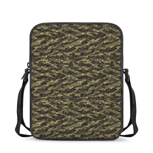 Tiger Stripe Camouflage Pattern Print Rectangular Crossbody Bag