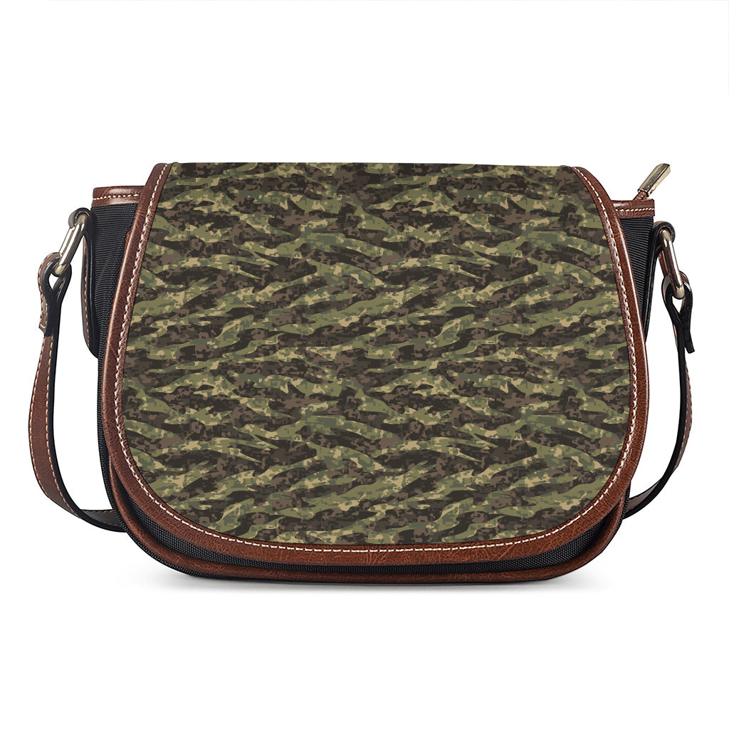 Tiger Stripe Camouflage Pattern Print Saddle Bag