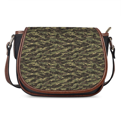 Tiger Stripe Camouflage Pattern Print Saddle Bag