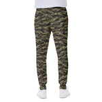 Tiger Stripe Camouflage Pattern Print Scuba Joggers