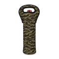 Tiger Stripe Camouflage Pattern Print Single Neoprene Wine Tote