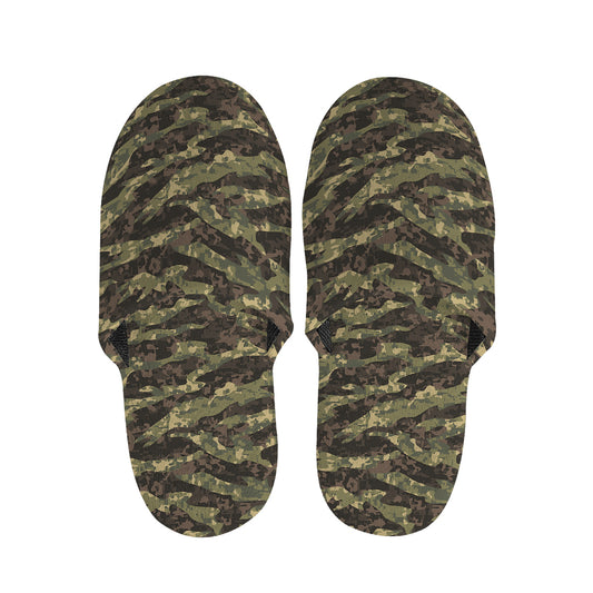 Tiger Stripe Camouflage Pattern Print Slippers