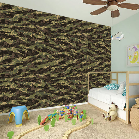 Tiger Stripe Camouflage Pattern Print Wall Sticker