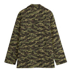 Tiger Stripe Camouflage Pattern Print Women's Cotton Blazer