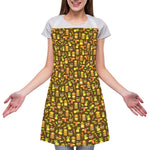 Tiki Luau Pattern Print Adjustable Apron