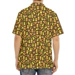 Tiki Luau Pattern Print Aloha Shirt