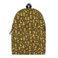 Tiki Luau Pattern Print School Backpack
