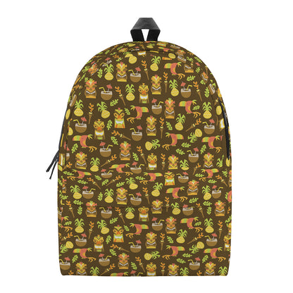 Tiki Luau Pattern Print Backpack