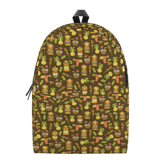 Tiki Luau Pattern Print Backpack