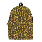 Tiki Luau Pattern Print Backpack