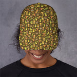 Tiki Luau Pattern Print Baseball Cap