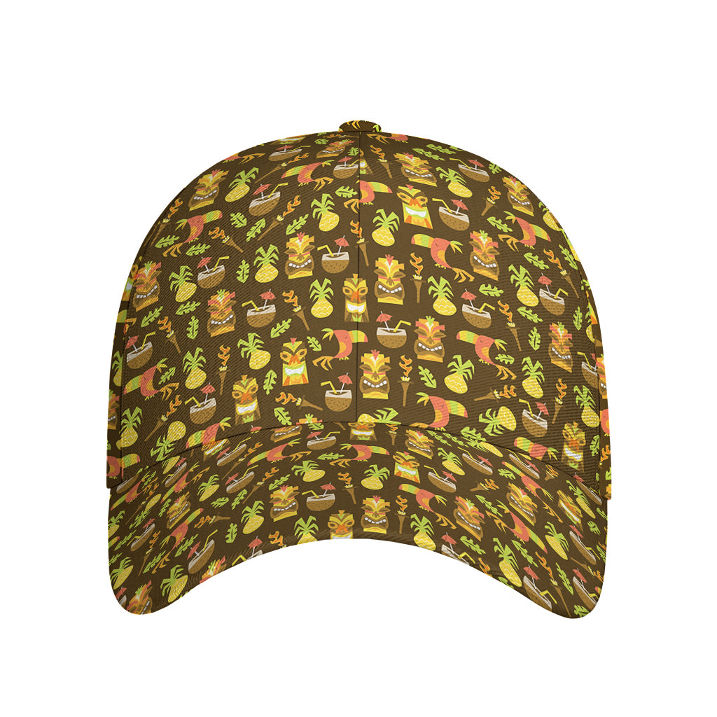 Tiki Luau Pattern Print Baseball Cap