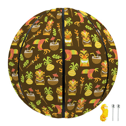 Tiki Luau Pattern Print Basketball