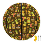 Tiki Luau Pattern Print Basketball