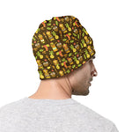 Tiki Luau Pattern Print Beanie