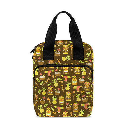 Tiki Luau Pattern Print Bible Tote Bag