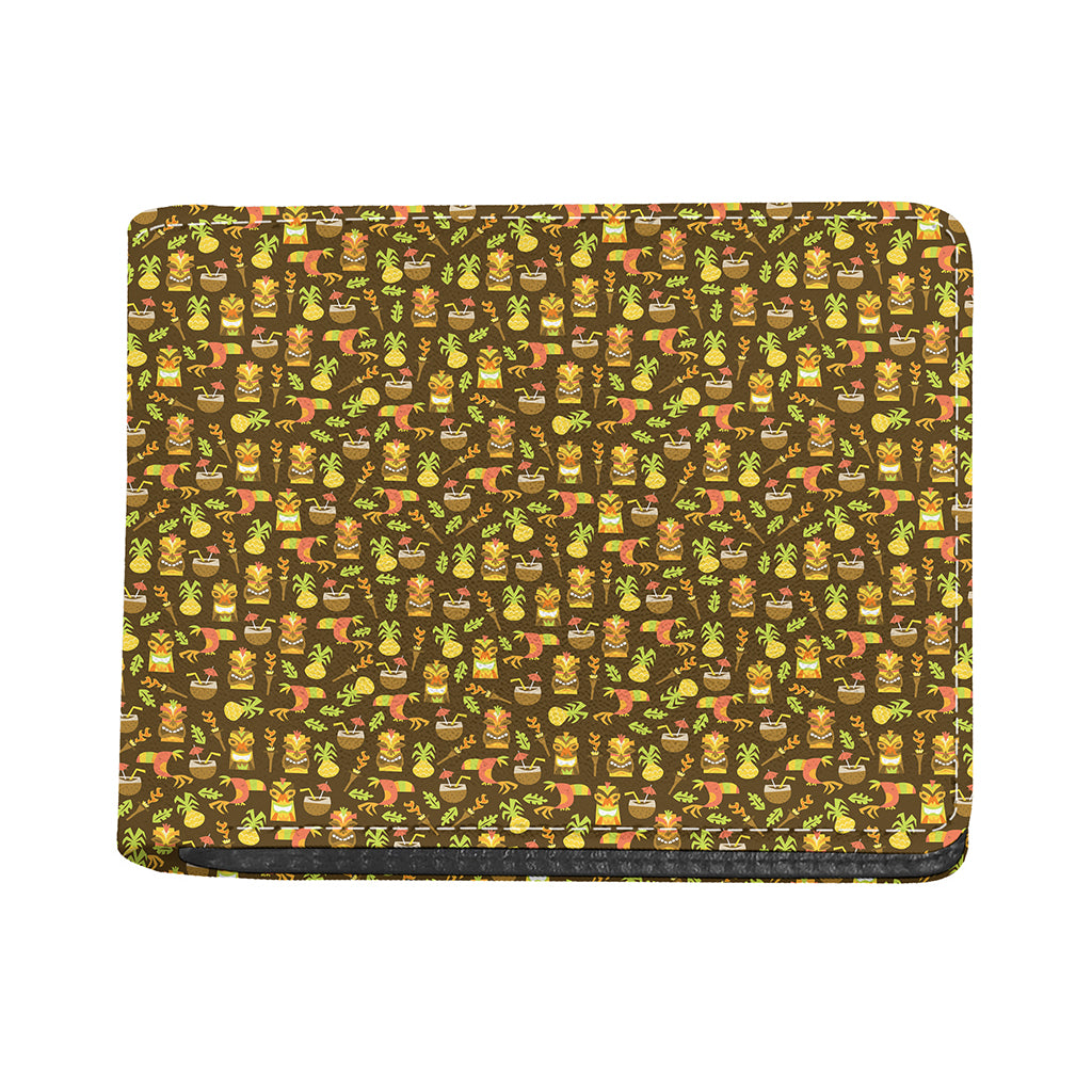Tiki Luau Pattern Print Bifold Wallet