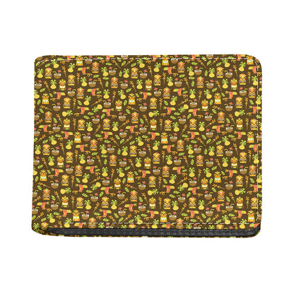Tiki Luau Pattern Print Bifold Wallet