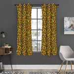 Tiki Luau Pattern Print Curtain