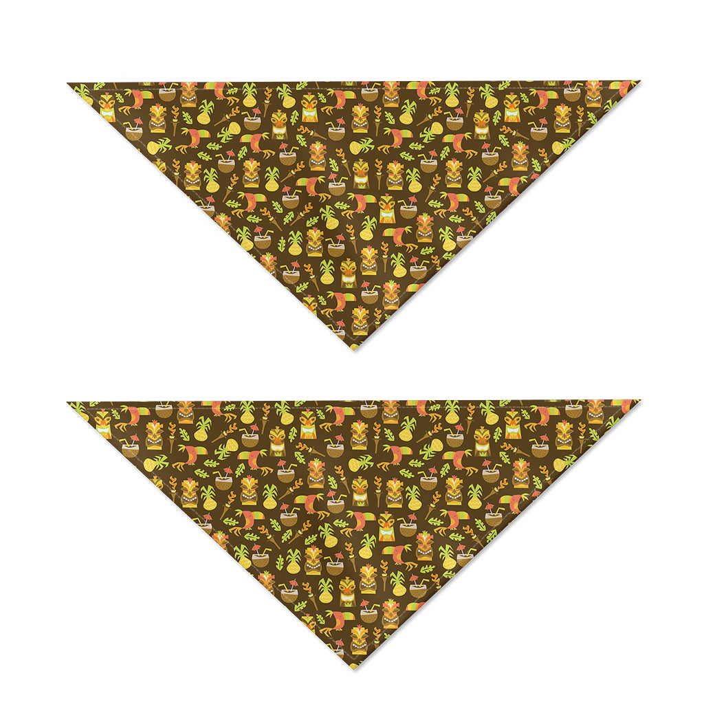 Tiki Luau Pattern Print Dog Bandana