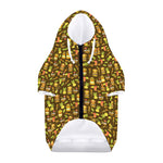 Tiki Luau Pattern Print Dog Zip Up Hoodie