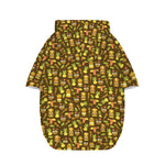 Tiki Luau Pattern Print Dog Zip Up Hoodie