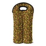 Tiki Luau Pattern Print Double Neoprene Wine Tote