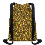 Tiki Luau Pattern Print Drawstring Backpack