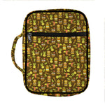 Tiki Luau Pattern Print Front Pocket Bible Bag