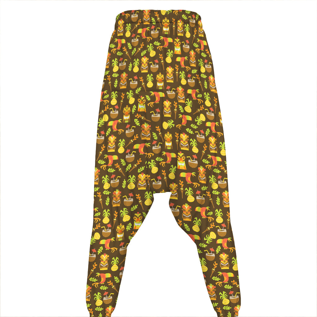 Tiki Luau Pattern Print Hammer Pants