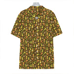 Tiki Luau Pattern Print Hawaiian Shirt