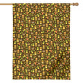 Tiki Luau Pattern Print House Flag