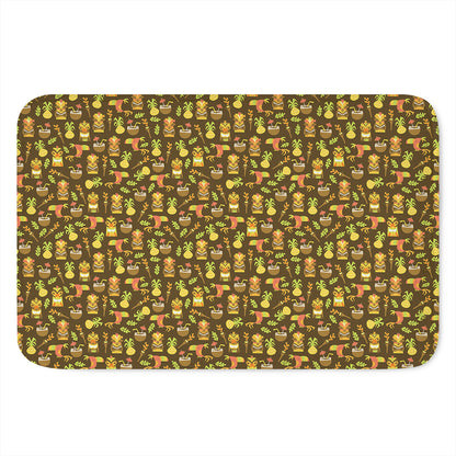Tiki Luau Pattern Print Indoor Door Mat