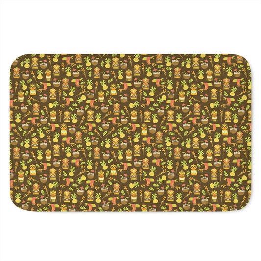 Tiki Luau Pattern Print Indoor Door Mat