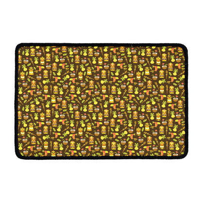 Tiki Luau Pattern Print Kitchen Mat