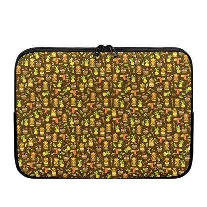 Tiki Luau Pattern Print Laptop Sleeve