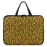 Tiki Luau Pattern Print Laptop Sleeve With Handle