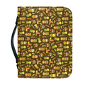Tiki Luau Pattern Print Leather Bible Cover