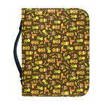 Tiki Luau Pattern Print Leather Bible Cover