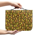 Tiki Luau Pattern Print Leather Bible Cover